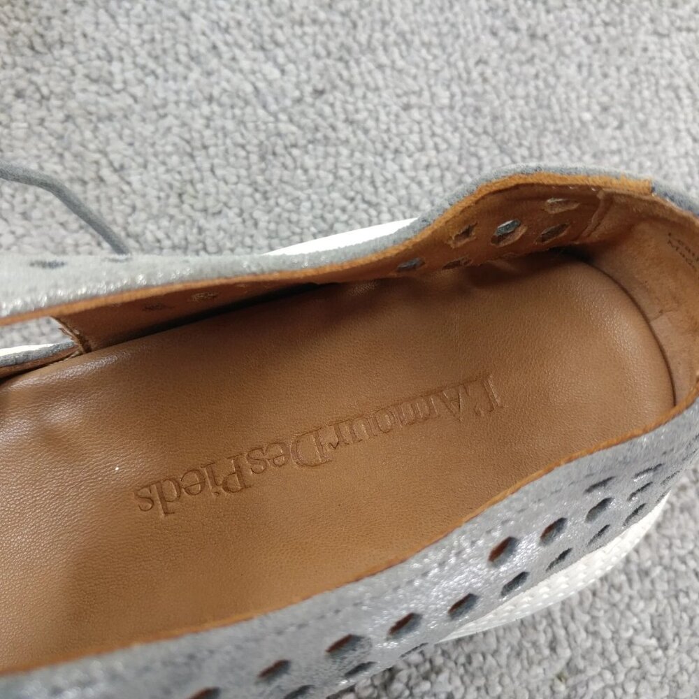 Stylish Gray Leather Women's Sandals - Picture 8 of 10
